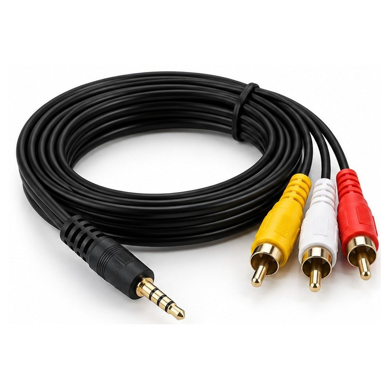 Cable AV 3 RCA a Plug 3.5 mm 1.5 m – Audio y Video