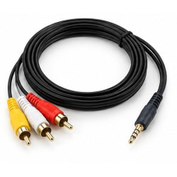Cable AV 3 RCA a Plug 3.5 mm 1.5 m – Audio y Video
