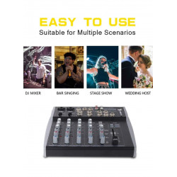 Mezcladora xtuga Mx-802usb 8 canales