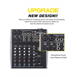 Mezcladora xtuga Mx-802usb 8 canales