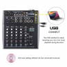 Mezcladora xtuga Mx-802usb 8 canales