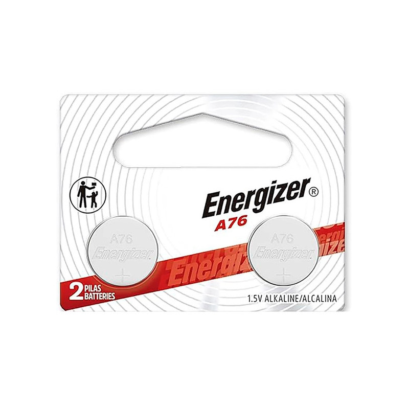 Pila Alcalina de Botón Energizer A76 ORIGINAL (Blíster con 2 Piezas)