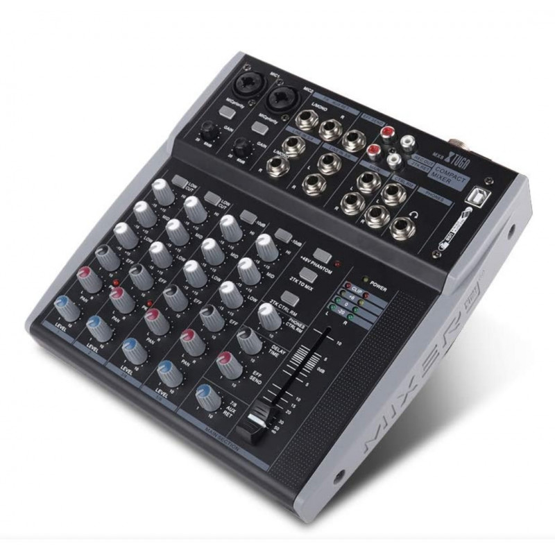 Mezcladora xtuga Mx-802usb 8 canales