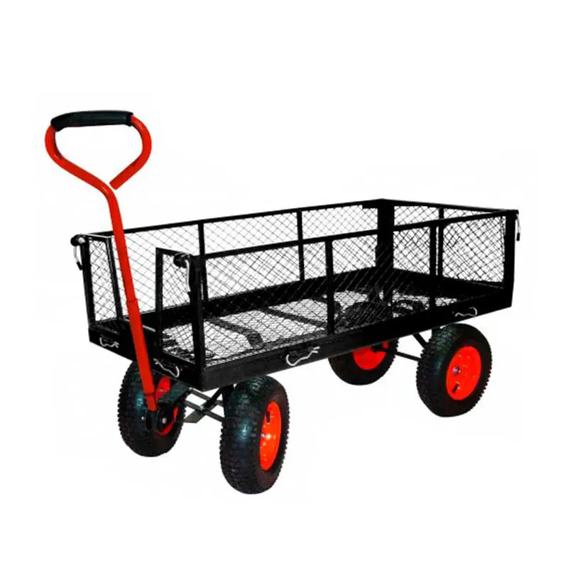 Carro de Carga de Plataforma con Red de Malla y 300 kg (Peldaños)