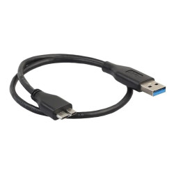 Cable USB 3.0 Para Disco Duro Externo Macho A - B Micro De 41cm