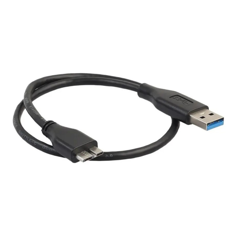 Cable USB 3.0 Para Disco Duro Externo Macho A - B Micro De 41cm