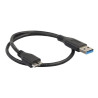 Cable USB 3.0 Para Disco Duro Externo Macho A - B Micro De 41cm