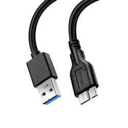 Cable USB 3.0 Para Disco Duro Externo Macho A - B Micro De 41cm