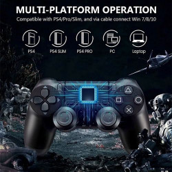 Control inalambrico para videojuegos ps4 radioshack negro (si incluye su batería dr Litio-ion)