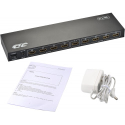 Divisor HDMI 3D 1080P 1X8 (8 puertos, V1.4, alta velocidad, Full HD, 340 MHz, 10,2 Gbps), 8 Port HDMI Splitter