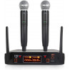 Sistema De Micrófonos Inalámbricos Xtuga A10 Uhf 2 Canales Con 2 micrófonos 231.5Mhz - 255.8Mhz (incluye estuche tipo maletín)