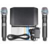Sistema De Micrófonos Inalámbricos Xtuga GLXD8 Uhf De 2 Canales Con 2 micrófonos 577.1- 593.2Mhz (incluye maletín de transporte)