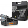 Sistema De Micrófonos Inalámbricos Xtuga GLXD8 Uhf De 2 Canales Con 2 micrófonos 577.1- 593.2Mhz (incluye maletín de transporte)