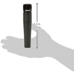 Micrófono profesional de Metal dinámico SM57LC para instrumentos  (incluye cable, clip y estuche)