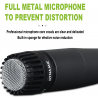 Micrófono profesional de Metal dinámico SM57LC para instrumentos  (incluye cable, clip y estuche)