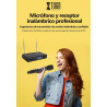 sistema de Micrófonos Inalámbricos sound progress v2020 vhf 2 Canales Con 2 micrófonos 255.8-230.8Mhz
