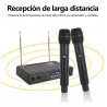 sistema de Micrófonos Inalámbricos sound progress v2020 vhf 2 Canales Con 2 micrófonos 255.8-230.8Mhz