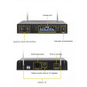 sistema de Micrófonos Inalámbricos sound progress v2020 vhf 2 Canales Con 2 micrófonos 255.8-230.8Mhz