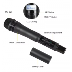 Micrófonos Inalámbricos XTUGA UT120 Uhf 2 Canales 2 micrófonos 535-594Mhz (INCLUYE MALETIN DE TRASNPORTACIóN )