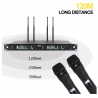 Micrófonos Inalámbricos XTUGA UT120 Uhf 2 Canales 2 micrófonos 535-594Mhz (INCLUYE MALETIN DE TRASNPORTACIóN )