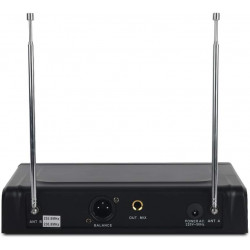 sistema de Micrófonos Inalámbricos sound progress v3002 vhf 2 Canales Con 2 micrófonos 255.8-230.8Mhz