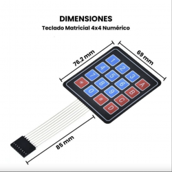 Teclado Matricial De Membrana 4 x 4
