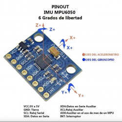 Acelerómetro Giroscopio GY-521 MPU6050 3 Ejes