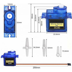 Servomotor SG90 2.2Kg/Cm 9Grs Incluye Accesorios