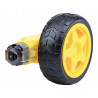 Motorreductor Tonka Con Llanta 65MM X 25MM Velocidad Media Tipo Recto Con Doble Eje 6v 1:48 120RPM 4.5kg/cm