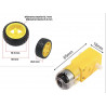 Motorreductor Tonka Con Llanta 65MM X 25MM Velocidad Media Tipo Recto Con Doble Eje 6v 1:48 120RPM 4.5kg/cm