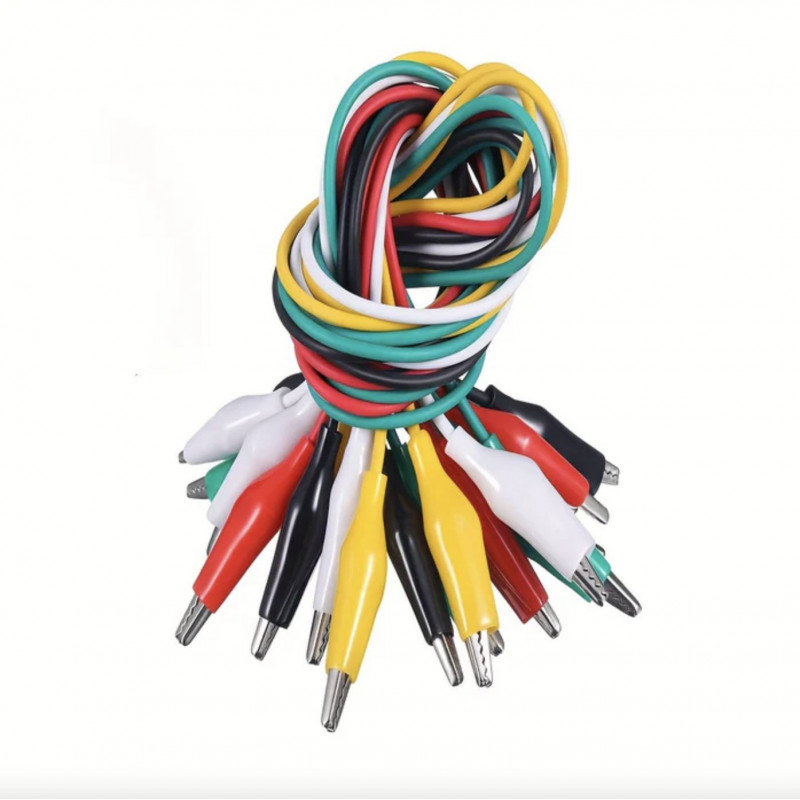 Juego De 10 Cables Caimán Caimán 2.7mm 50cm 3A