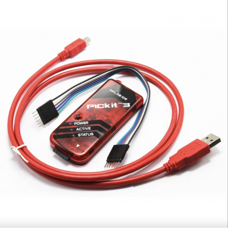 Programador Pickit 3 Incluye Su Cable De Programación USB Y Cable Dupont Para Interface ICSP