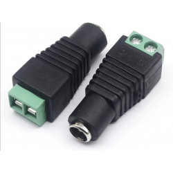 Adaptador Plug 2.1mm x 5.55mm Hembra A Terminal Clema Doble