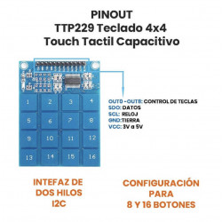 Teclado Matricial 4x4 Capacitivo TTP229