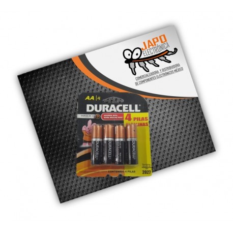 Pila Duracel AA Alcalina Zing-Carbon (Paquete De 4 Pzs)