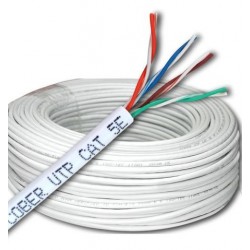 Cable UTP Doble Forro Para Exterior Cat5e Blanco B30W (Por Metro)