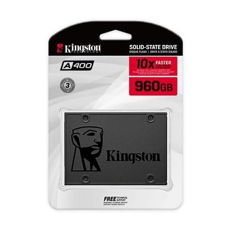 UNIDAD DE ESTADO SOLIDO SSD KINGSTON A400 960GB 2.5 SATA3 7MM LECT.500/ESCR.450MBS SA400S37/960G